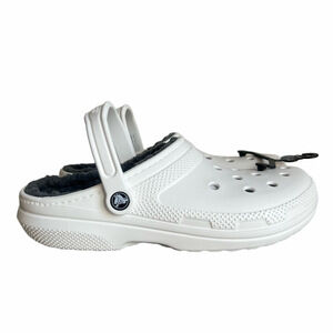Crocs NEW Unisex Classic Lined White  Grey Clog Size 10 or 12 #B1869